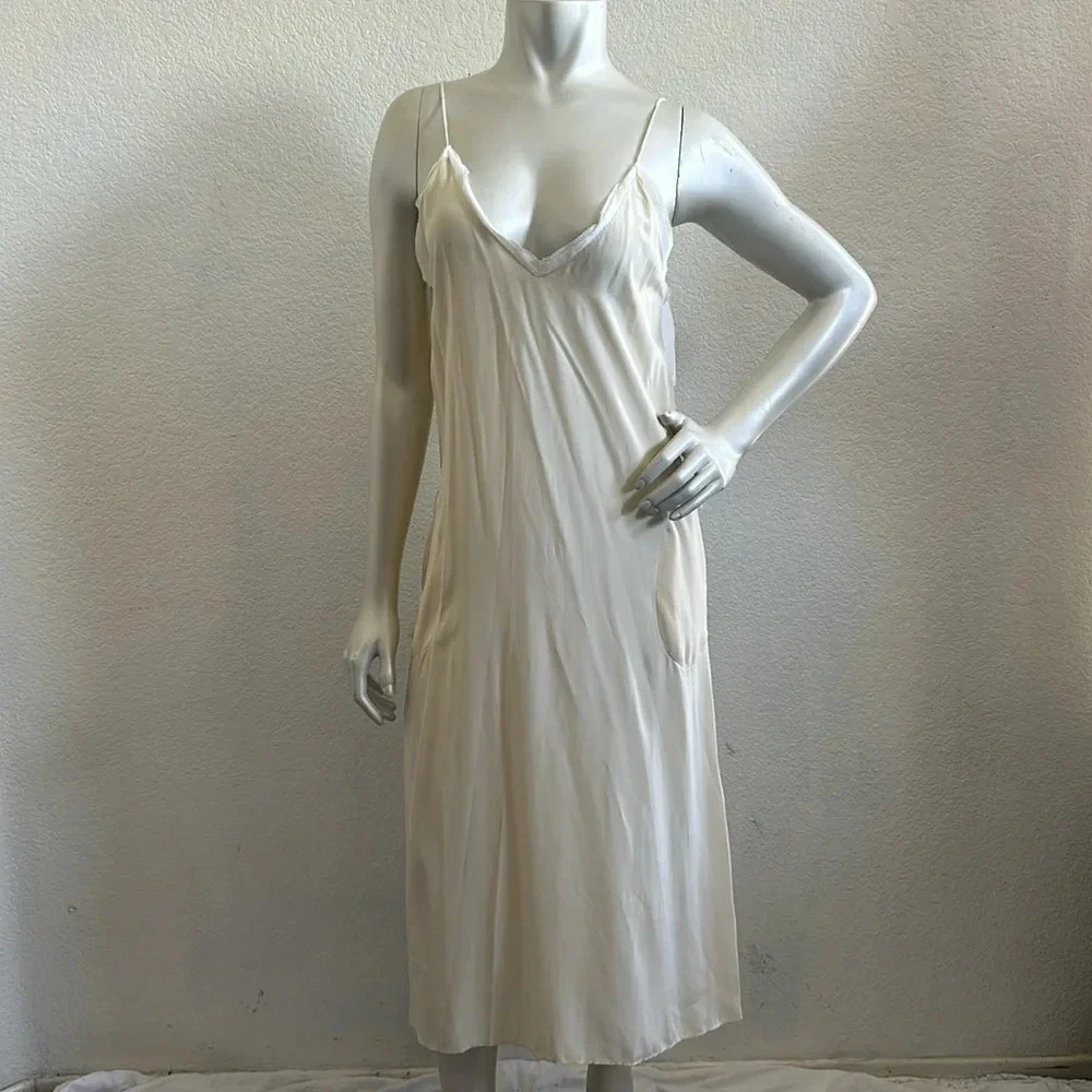 NWT Zara cream slip on dress